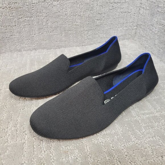 Rothy's The Loafer Black Solid Round Toe Slip On Flat Shoes Womens Size 9.5 - Picture 10 of 13